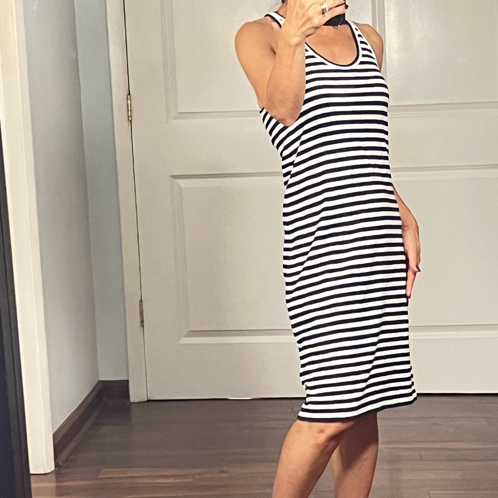J.Crew 100% cotton stripe racer back tank dress size XS
